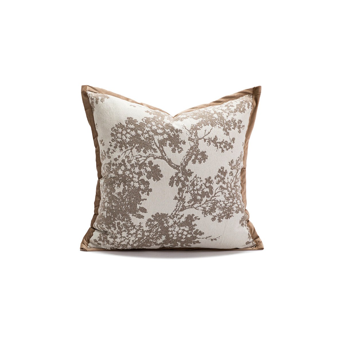 【New and Improved】 In 45x45cm Throw Pillow Cushion Cover - Beige Chenille Jacquard Modern Style Couch Pillowcase For Living Room Sofas Vintage Bedside Waist Pillow Cover