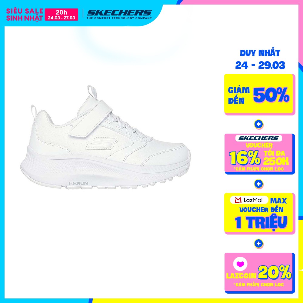 Giày Thể Thao Bé Gái Skechers GOrun Consistent 2.0 - 303947L-WHT Air-Cooled Goga Mat