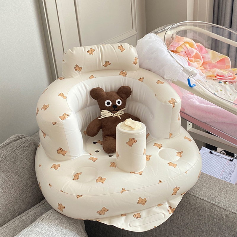 Bé Học Ghế Bé Ghế Ăn Bơm Hơi Sofa Bé Tập Có Thể Ngồi Bơm Hơi Chống Rơi Học Tập Ngồi Hiện Vật