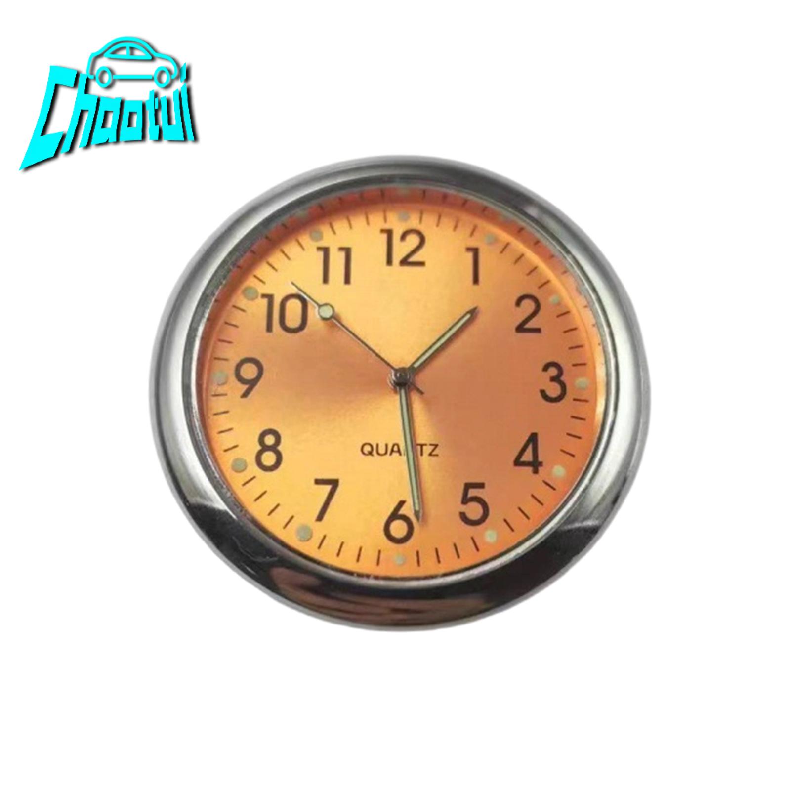 chaotui Versatile Car Clock Decorative Car Clock 40mm Alloy Metal Motorcycle Dashboard Clock with Luminous Dial Vehicle Watch for Bike Boat and Home Decor Favorite
