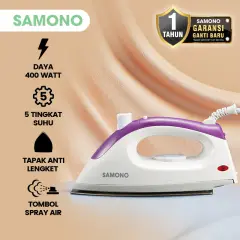 SAMONO Setrika Baju Spray Anti Kusut Anti Kuman 400 Watt Garansi 1 Tahun SW-IRS400