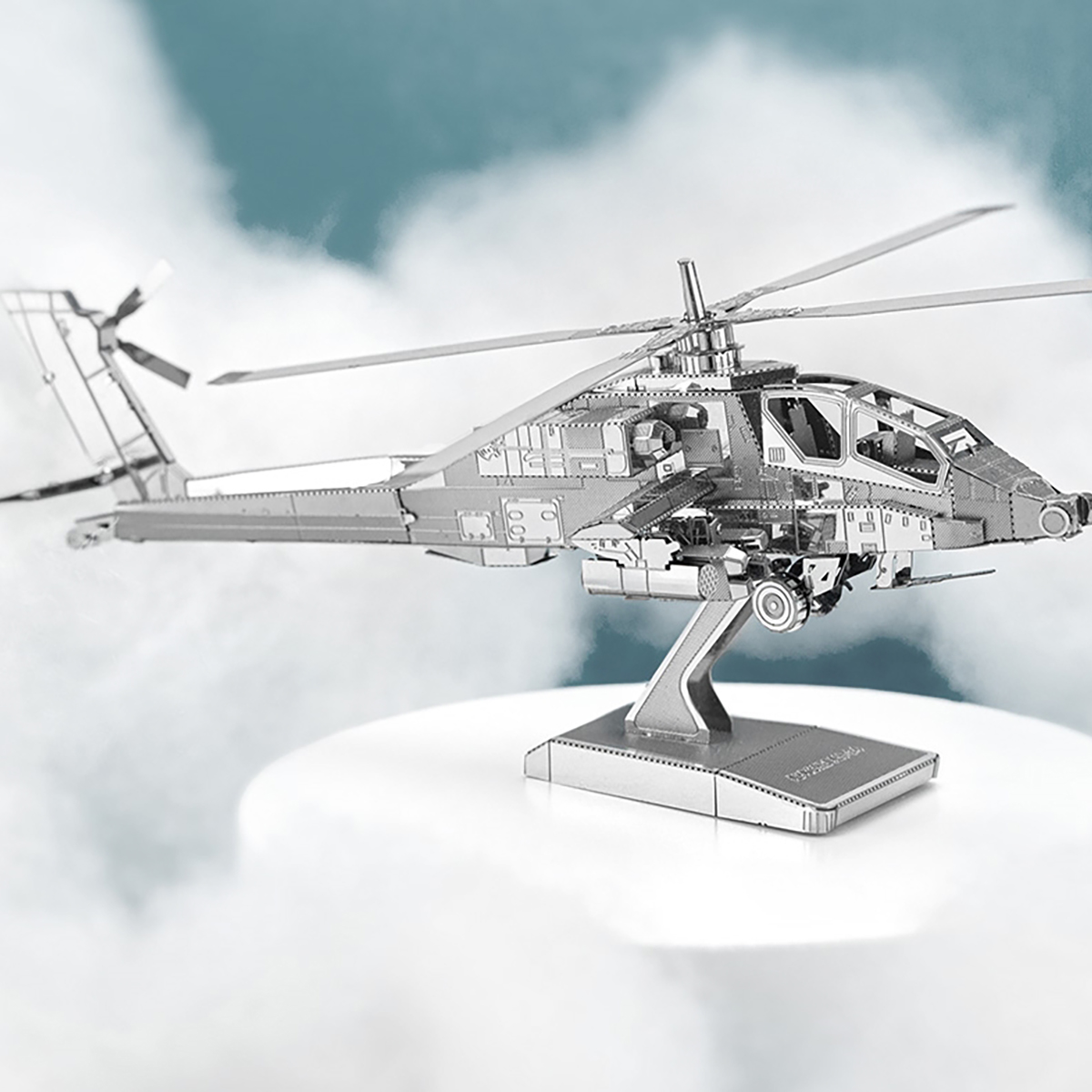 Mô hình kim loại 3D mẫu xếp hình 3D sáng tạo AH-64 máy bay trực thăng đồ chơi kim loại