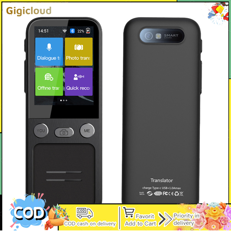 T16 Voice Real Time Language Translator Device High Accuracy Real Time Translator With 138 Multi Online Languages 14 Offline Translation Portable Translator With 2.4 Inches Display ราคา 8,060 บาท*ส่งฟรี