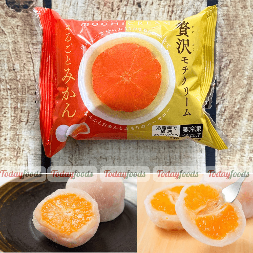 Bánh Mochi Nhân Quýt Nguyên Trái Nhật Bản Mochi Cream 105G – Mát Lạnh, Ít Ngọt, Dẻo Thơm