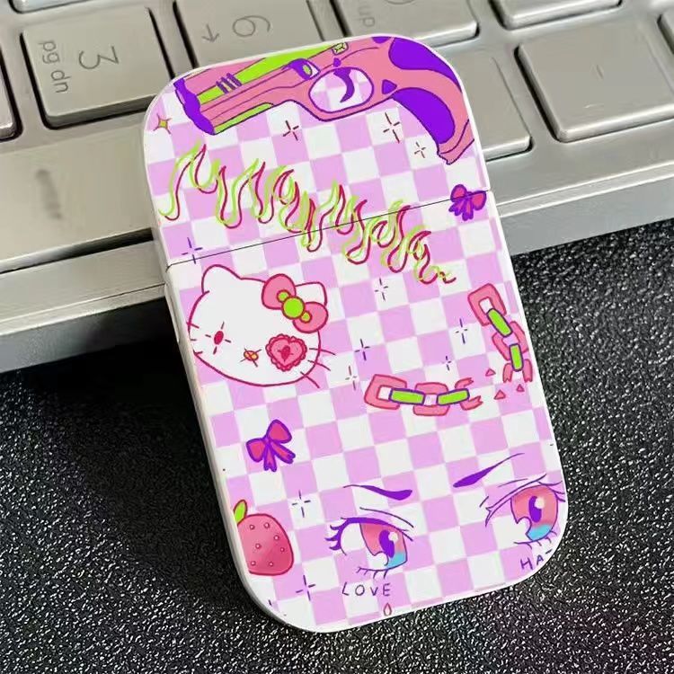 [Op037] Hello Kitty Dễ Thương Nhẹ Hơn Sáng Tạo Kawaii Mymelody Kuromi Cinnamo Sanrioed Windproof lửa