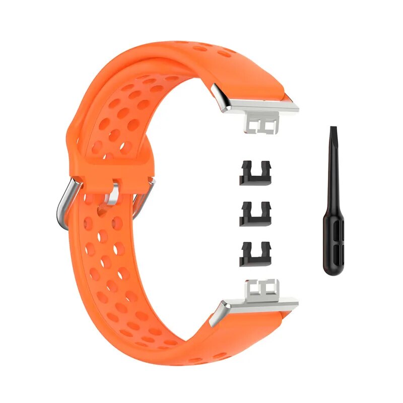 Độc quyền thoáng khí thay thế đeo cổ tay bằng Silicone dây đeo thể thao dây đồng hồ cho đồng hồ Huawei phù hợp