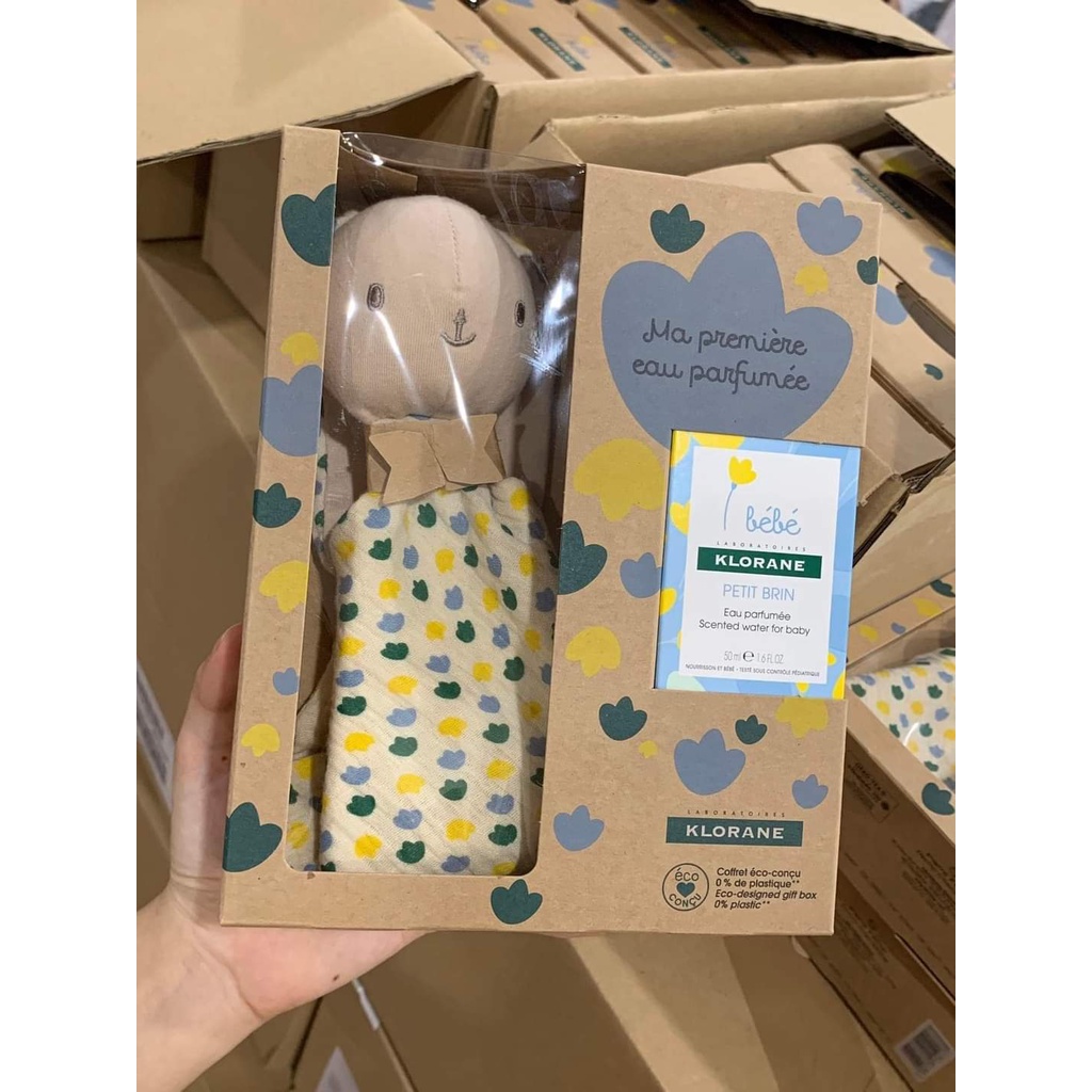 Nước hoa trẻ em Klorane Bebe Pháp 50ml tặng thỏ bông dễ thương, mềm mại