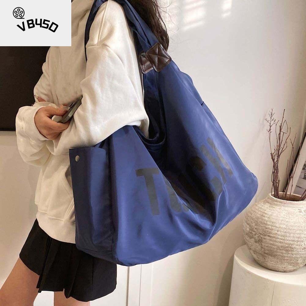 VB45D Đa chức năng Túi Tote Vải Oxford Kích Thước Lớn Polyester Di động Túi đeo vai màu trơn Túi đeo nách Chống bắn nước Túi đựng đồ cho mẹ dung tích lớn Ngoài trời
