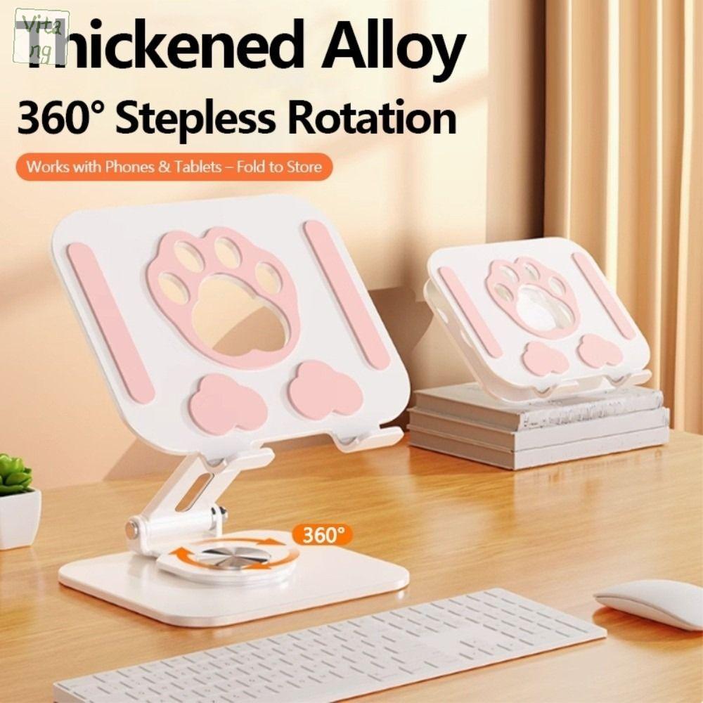 VITANG Bàn chân mèo Giá đỡ máy tính bảng 360 ° Xoay Có thể điều chỉnh Giá đỡ điện thoại máy tính bảng Di động Chống trượt Phổ quát