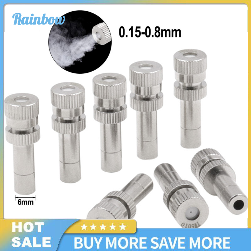 Đầu nối 6mm vòi phun sương áp suất thấp vòi phun nước làm ẩm làm sạch bụi làm mát