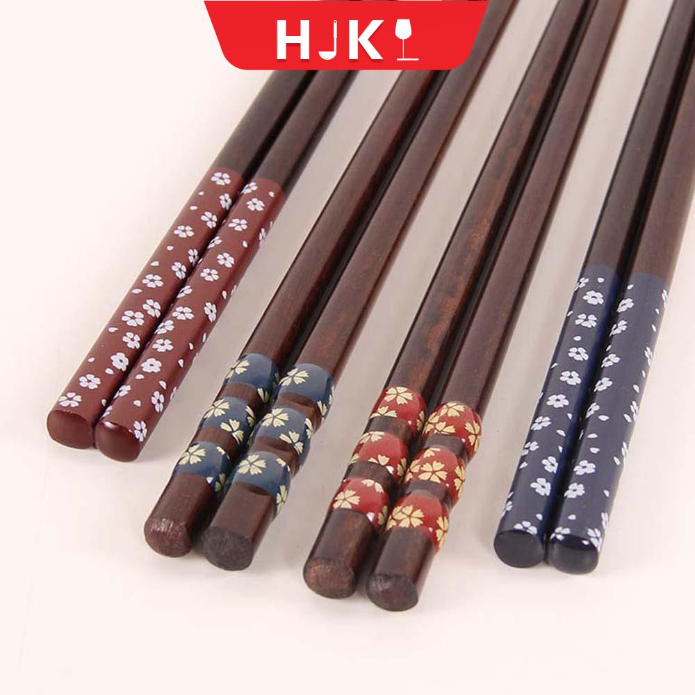 ORIGE HOUSE Beauty Pattern Có thể tái sử dụng Nấu nướng Bộ đồ ăn Đũa Gỗ tự nhiên Bộ đồ ăn Sushi đũa Đũa gỗ Dụng cụ nhà bếp