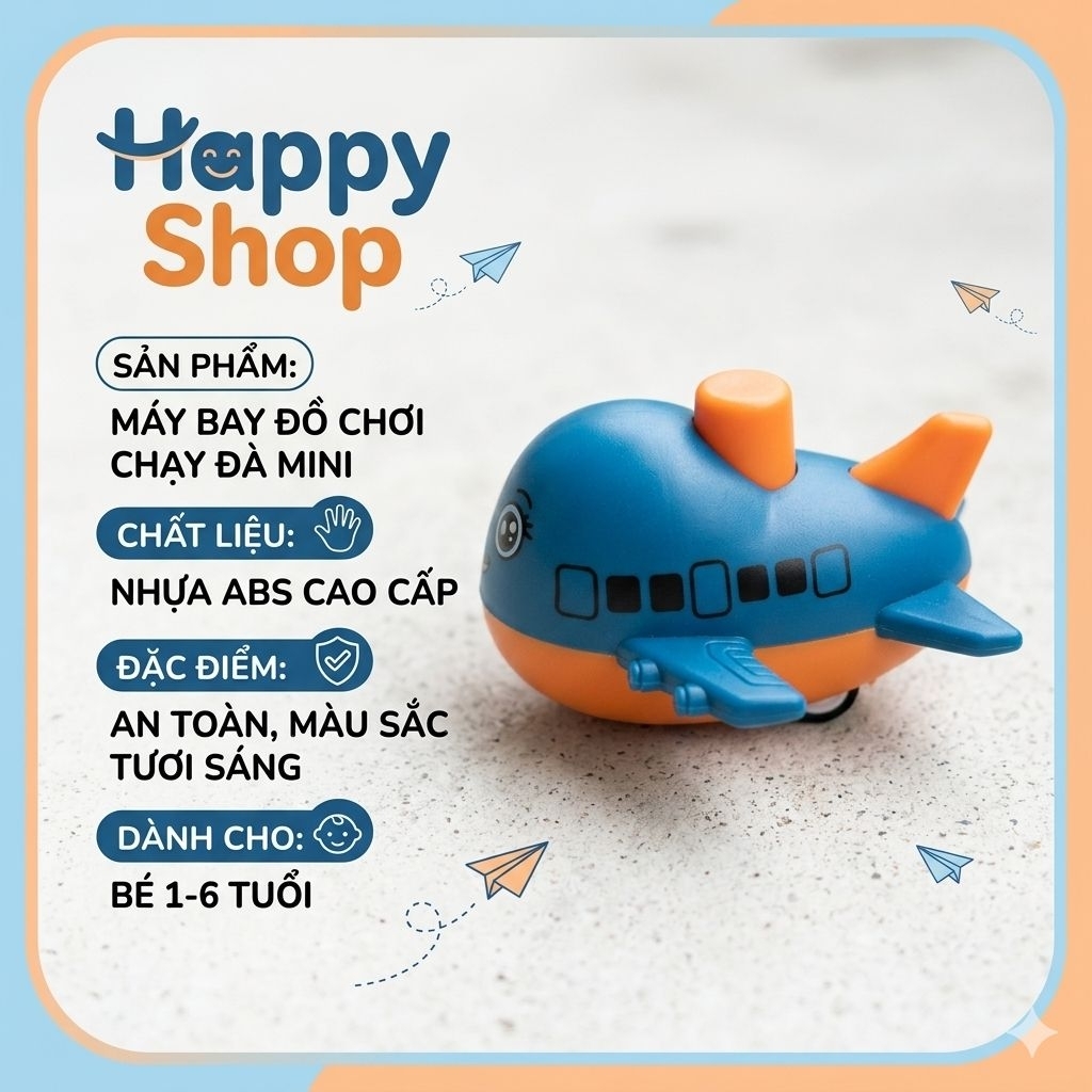 Combo 4 Cái Máy Bay Mini Đồ Chơi Máy Bay Mini Chạy Đà Cho Bé, Nhấn Là Chạy,Máy Bay Đồ Chơi nhựa ABS Bo Tròn Góc An Toàn