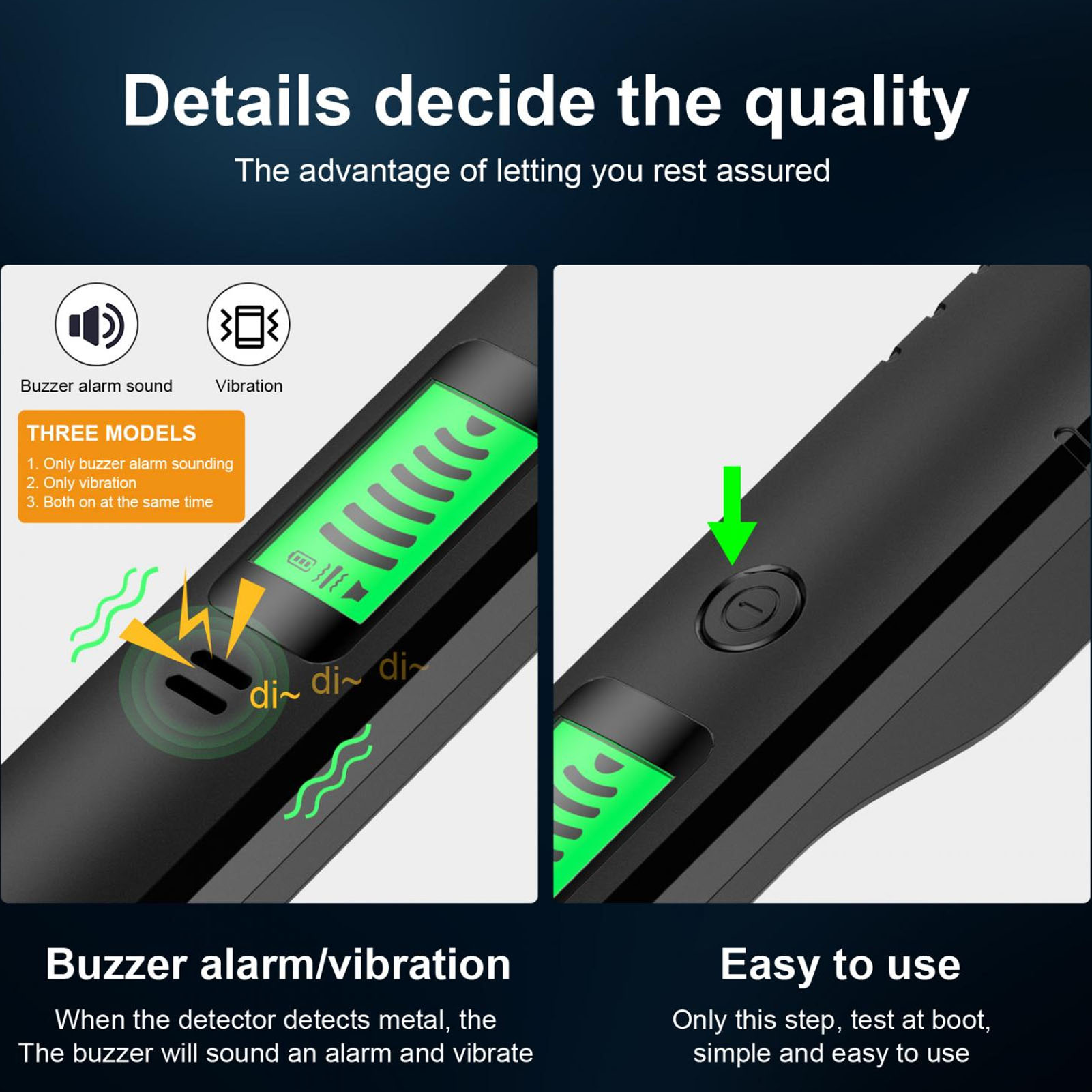 Máy dò kim loại pinpointer ứng dụng rộng dễ dàng hoạt động ABS Máy dò kim loại cho ngoài trời