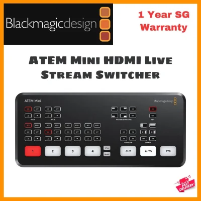 Black Magic Design ATEM Mini HDMI Live Stream Switcher (1 Year Local Warranty)(Ready Stocks)(Fast Shipping)