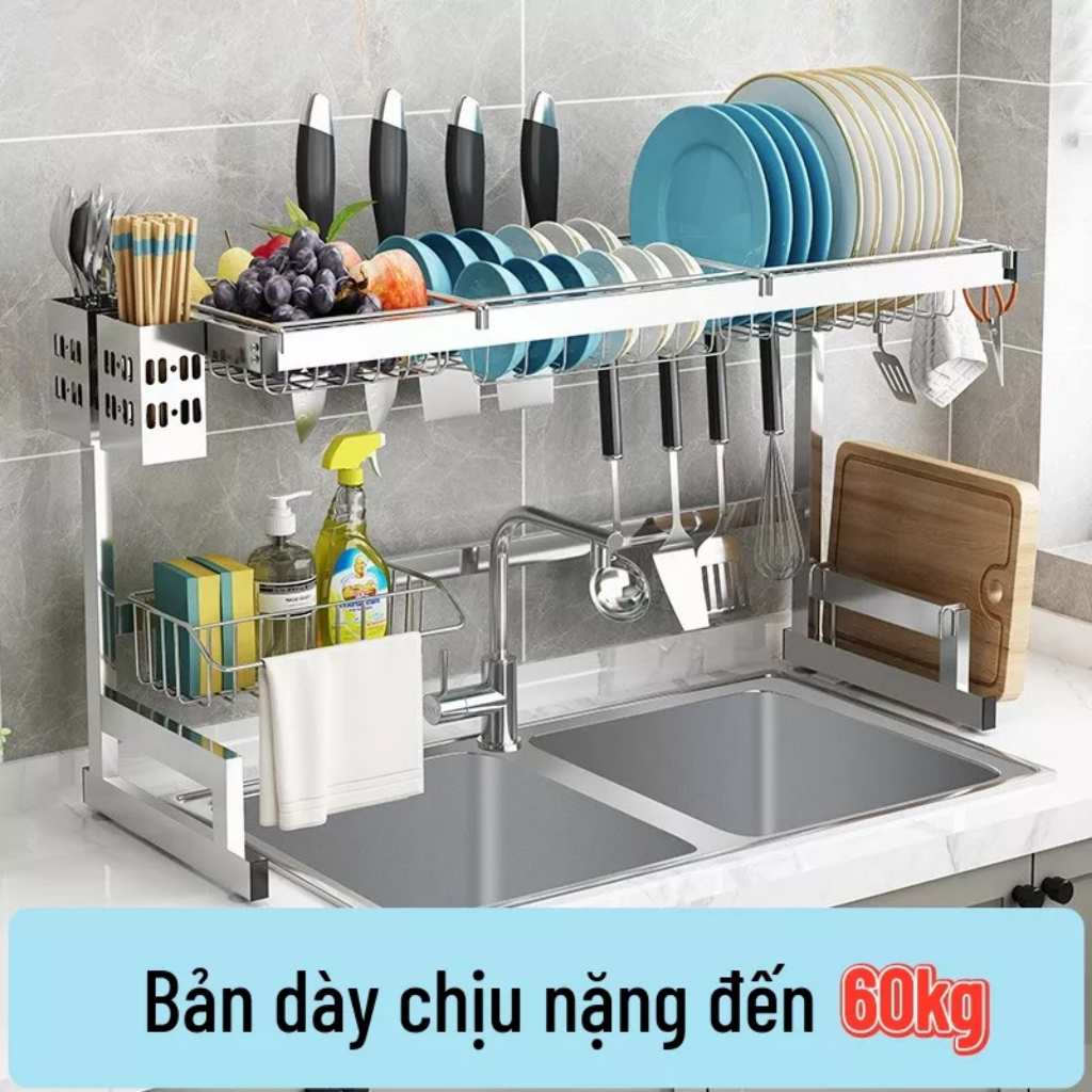 Kệ bát đũa 1-2 tầng INOX 304 VNAXX2. Giá đựng bát đĩa chén đầy đủ tiện ích sắp xếp đồ. Kệ nhà bếp đa năng. Nhiều kích thước lựa chọn. Nội thất thông minh LIMIKA