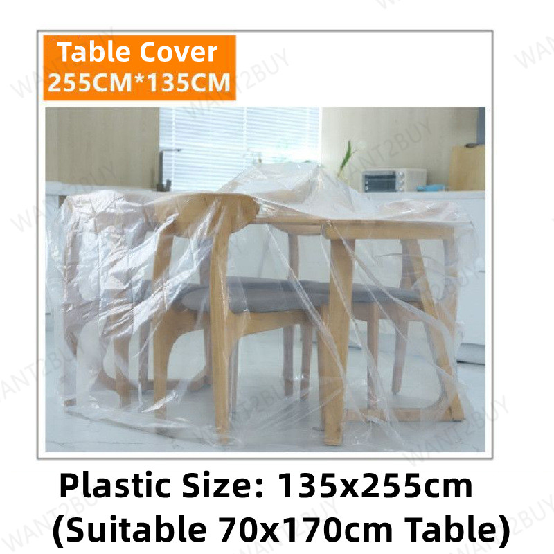 Large Thick Waterproof Sofa Furniture Moving Protective Anti Dust Packing Clear Plastic Bag Beg Plastik Besar Tebal