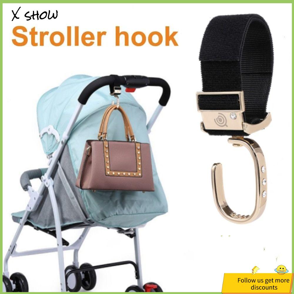 X SHOW 360 Degree Rotation Baby Trolley Hook Adjustable Zinc Alloy