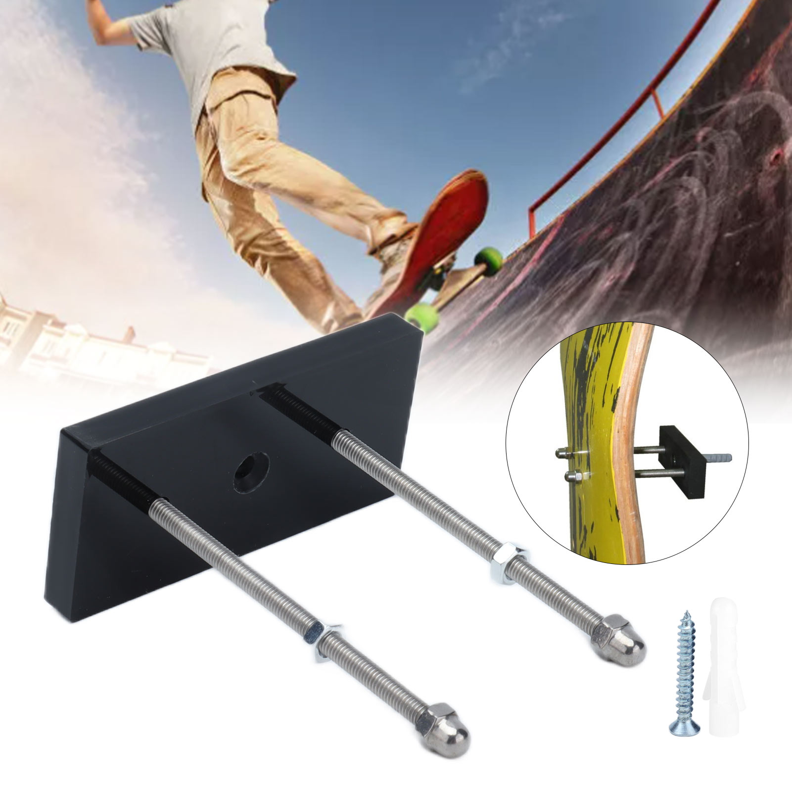 Gắn tường ván trượt bền Skateboard móc ván trượt giá cho nhà để xe cho nhà cho phòng ngủ