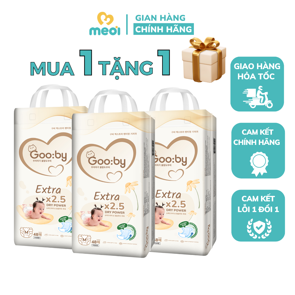 (kèm quà) Bỉm dán, Bỉm quần Gooby siêu mỏng, mềm mại, an toàn cho bé
