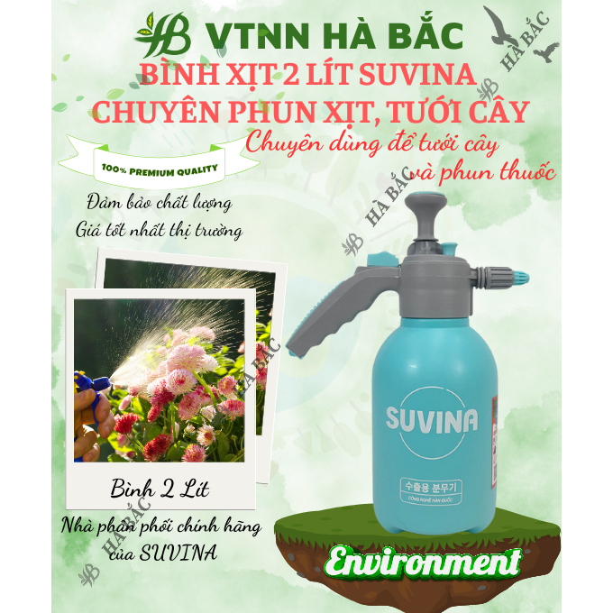  Bình Xịt Tay Tưới Cây  1.5 Lít 1.8 Lít 2 Lít 2.5 Lít  Suvina - Công Nghệ Nhật Bản -  Hàng Chính Hãng  