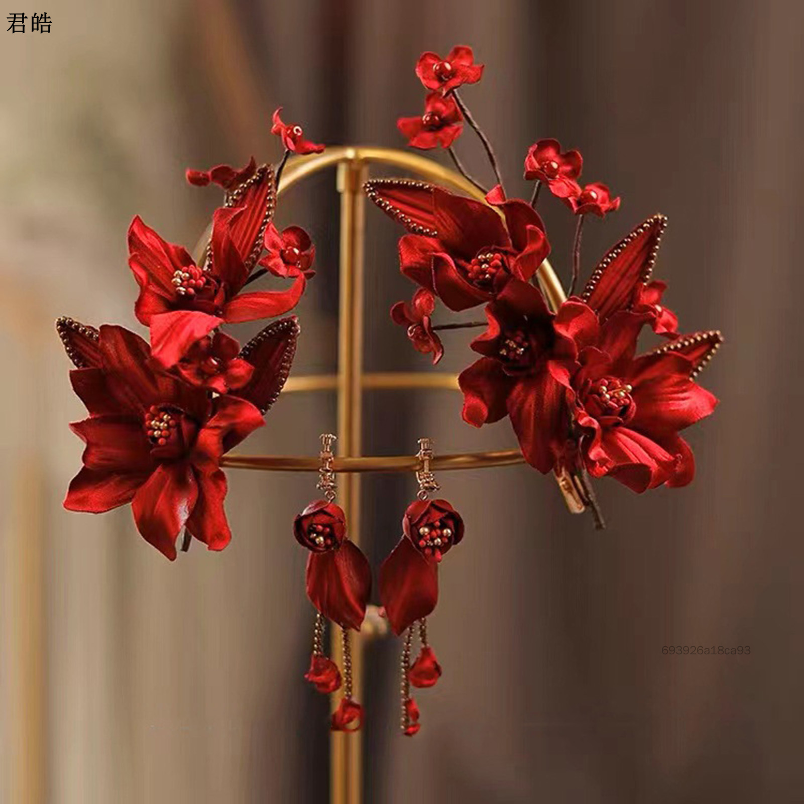 ผู้หญิงดอกไม้ผมคลิปต่างหู Handmade ดอกไม้ตกแต่งคลิปด้านข้างพร้อมต่างหูสตั๊ดสำหรับผมหยิกหนาจัดแต่งทรงผมตกแต่ง LA3PF-UNI-TH ราคา 413 บาท*ส่งฟรี