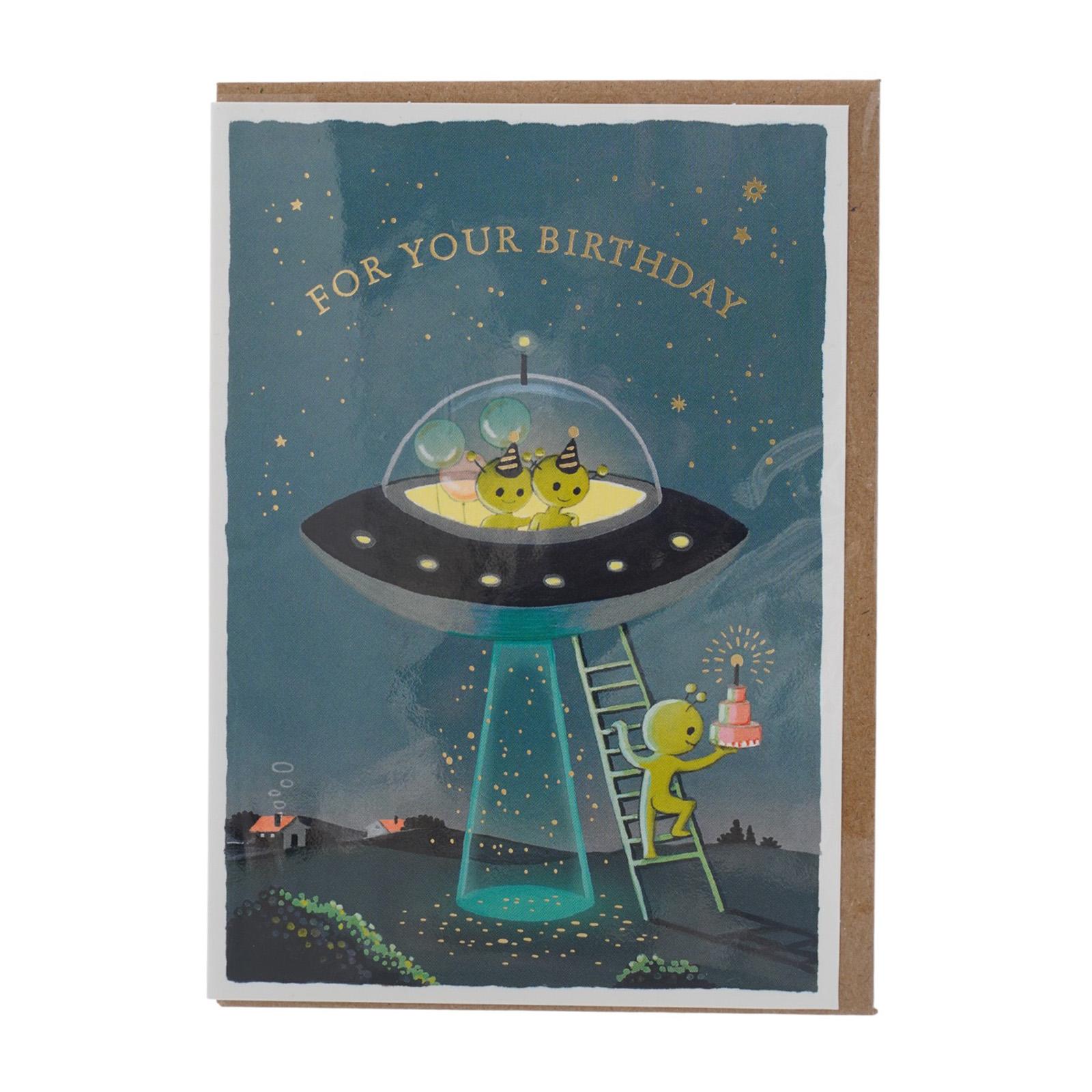 Ohh Deer Aliens Birthday Card