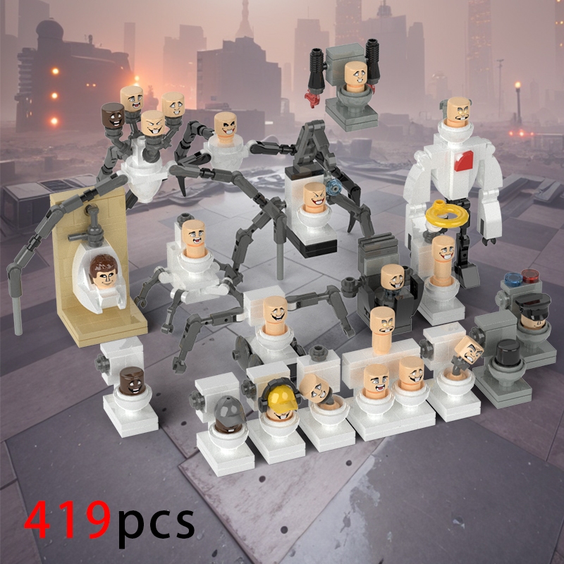 Skibidi nhà vệ sinh đồ chơi xếp ghép hình speakerman/Titan cameraman/Titan tvman Mô hình đồ chơi cho