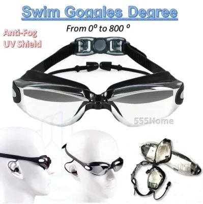 [SG Seller] Swim Goggles Degree / Anti Fog + UV Shield / Adult & Children Swimming Goggle / SG Seller