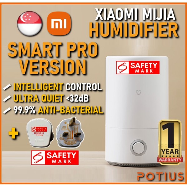 【SMART VERSION】XIAOMI Mijia Humidifier 4L Silver Ion Anti-bacterial Air Purifier Aroma Diffuser Mist - MJJSQ02LX Singapore
