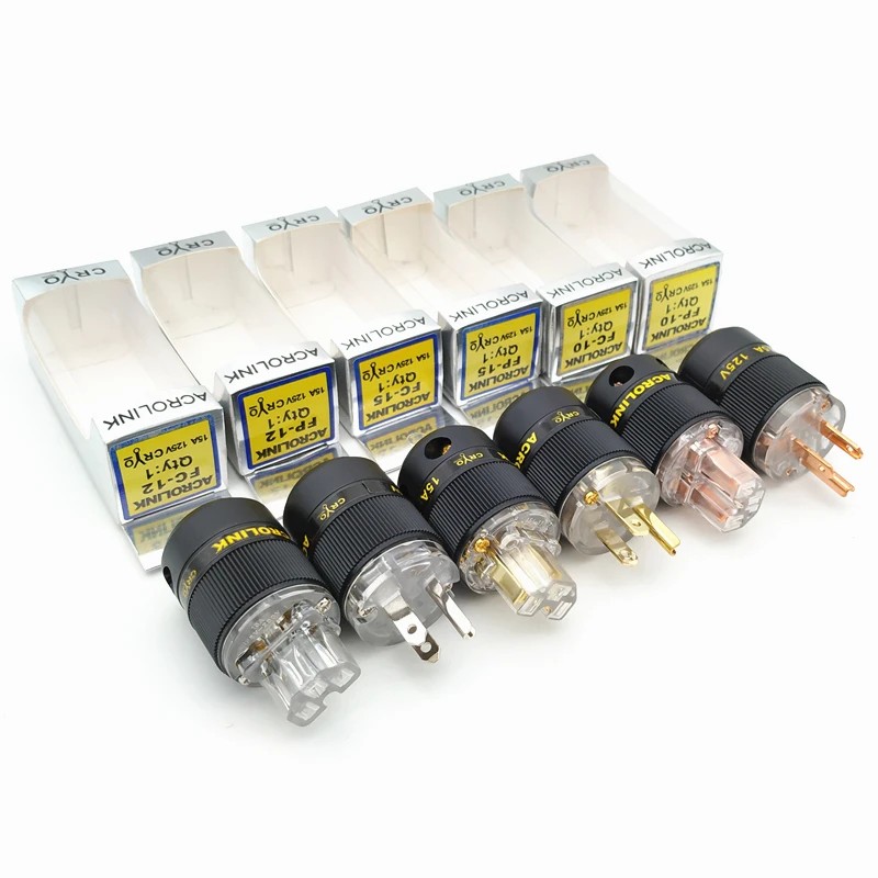 Acrolink Cryo Head-To-End Plug Is Used for Audio Applications for Gold, Rhodium, and Copper Plated Audio Systems.