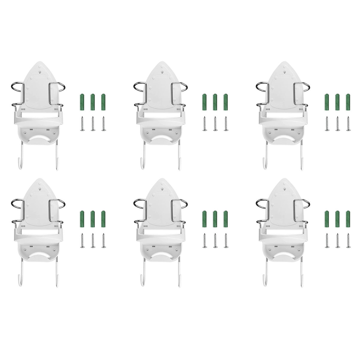 6X Iron Board Hanger Wall Mount Electric Iron Holder Iron Ironing Board Storage Organizer Shelf with Removable Hooks -2 ราคา  3,299 บาท*ส่งฟรี