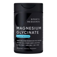 Viên Magnesium hỗ trợ ngủ ngon giảm stress Sports Research Magnesium Glycinate 120v USA