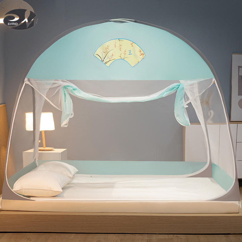 Household yurt mosquito net without installation 1.8m 1.5m foldable thickened dome full shading tent encrypted dustproof ราคา 550 บาท*ส่งฟรี