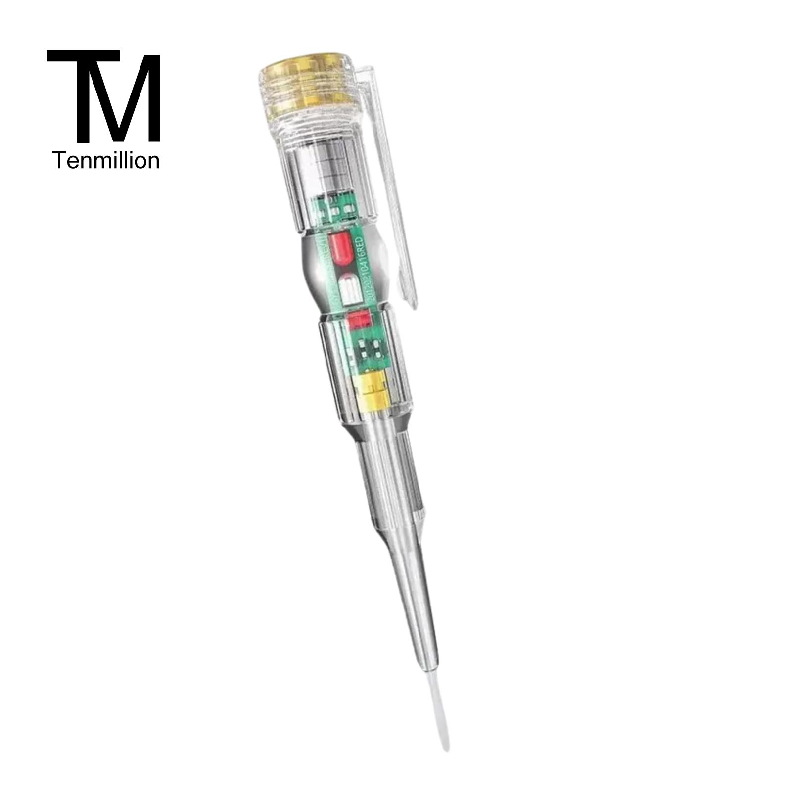 Tenmillion bút Dụng cụ kiểm tra tính liên tục Cáp breakpoint Detector Bút thử điện với đèn LED kép breakpoint Finder tự kiểm tra nút tuốc nơ vít tip phát hiện điện áp công cụ cho nhà DIY dự án