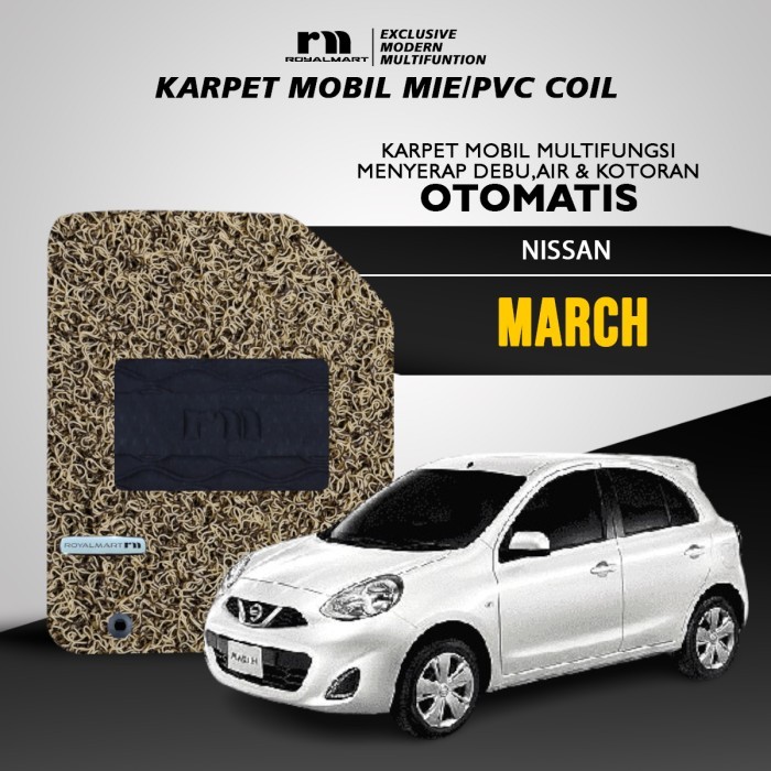 ROYAL MART KARPET MOBIL MIE PREMIUM NISSAN MARCH FULL SET BERGARANSI Harga  495,000 Ringgit*Penghantaran Percuma