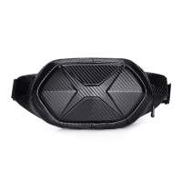 ELACCENT Stylish Carbon Fiber Pattern PU Waist Bag for Spring 2025 Unisex Design