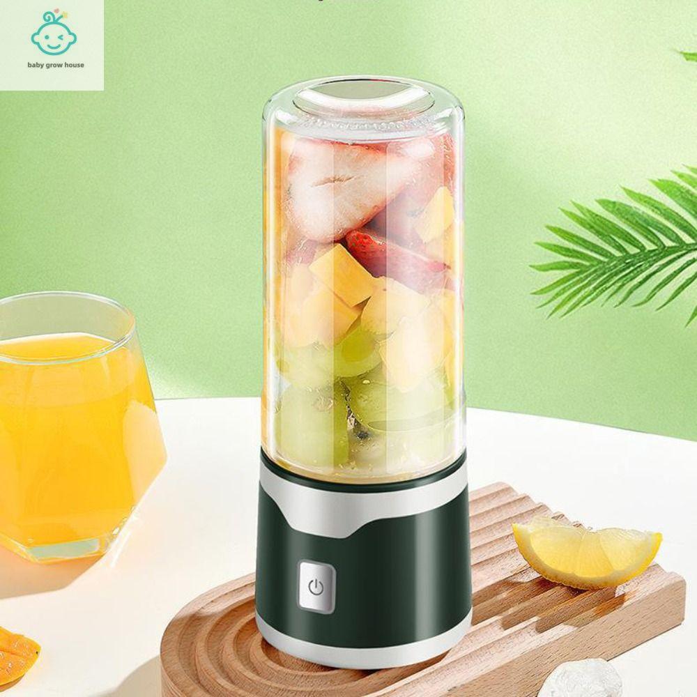 SFFGF Thiết bị cầm tay Cốc ép trái cây điện USB 500 ML Cúp Đôi Cốc xay sinh tố Di động Có thể sạc lại Cốc trộn Du lịch