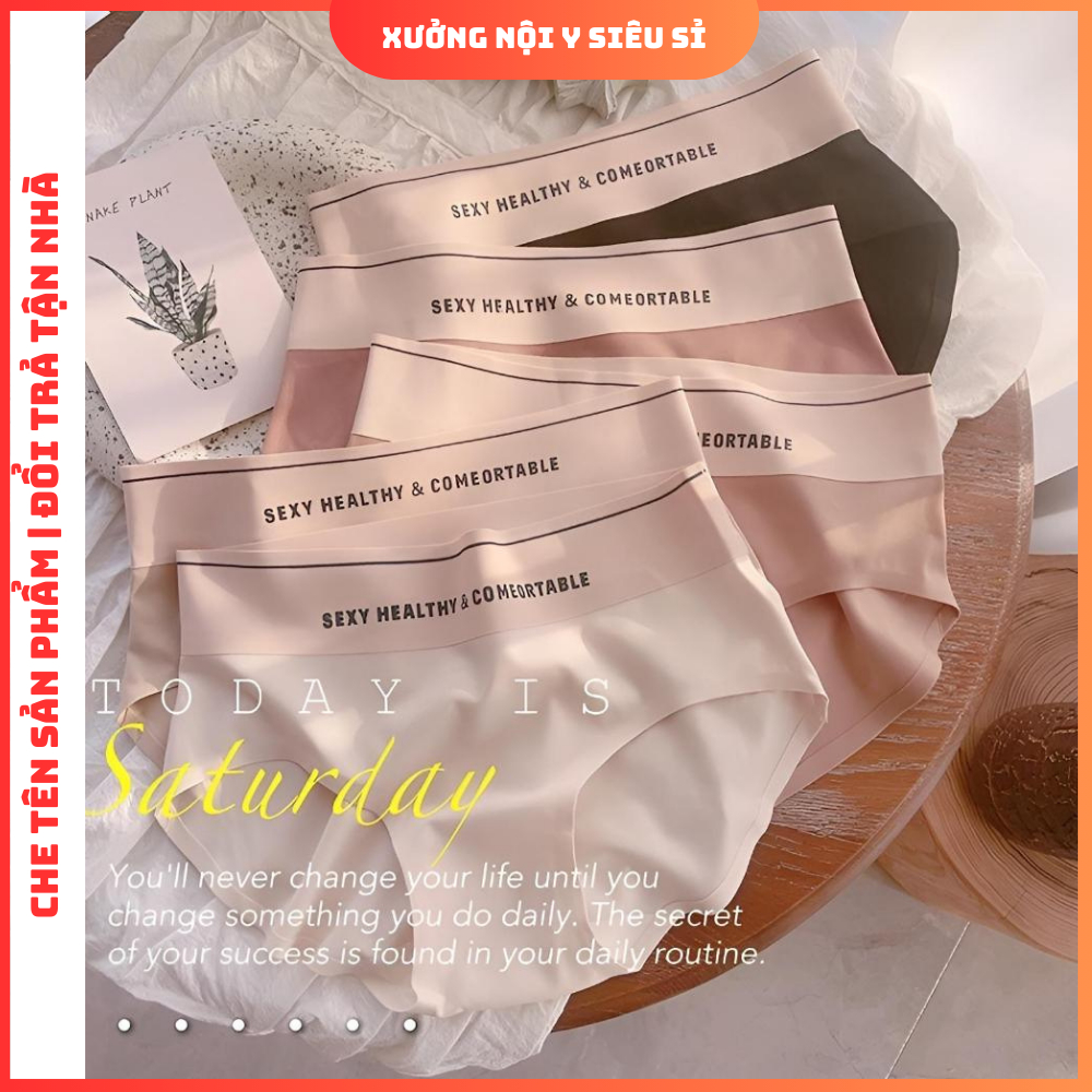 SET 5 Quần lót Nữ đúc su tàng hình cạp thấp chữ sexy healthy (QUẦN THỂ THAO)