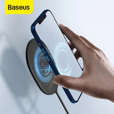 Baseus Ultra Thin Magnetic Wireless Charger For iPhone 13 Pro Max Portable Light Charger For iPhone 13 Pro Max 12 Pro Max Fast Charger For Samsung Xiaomi
