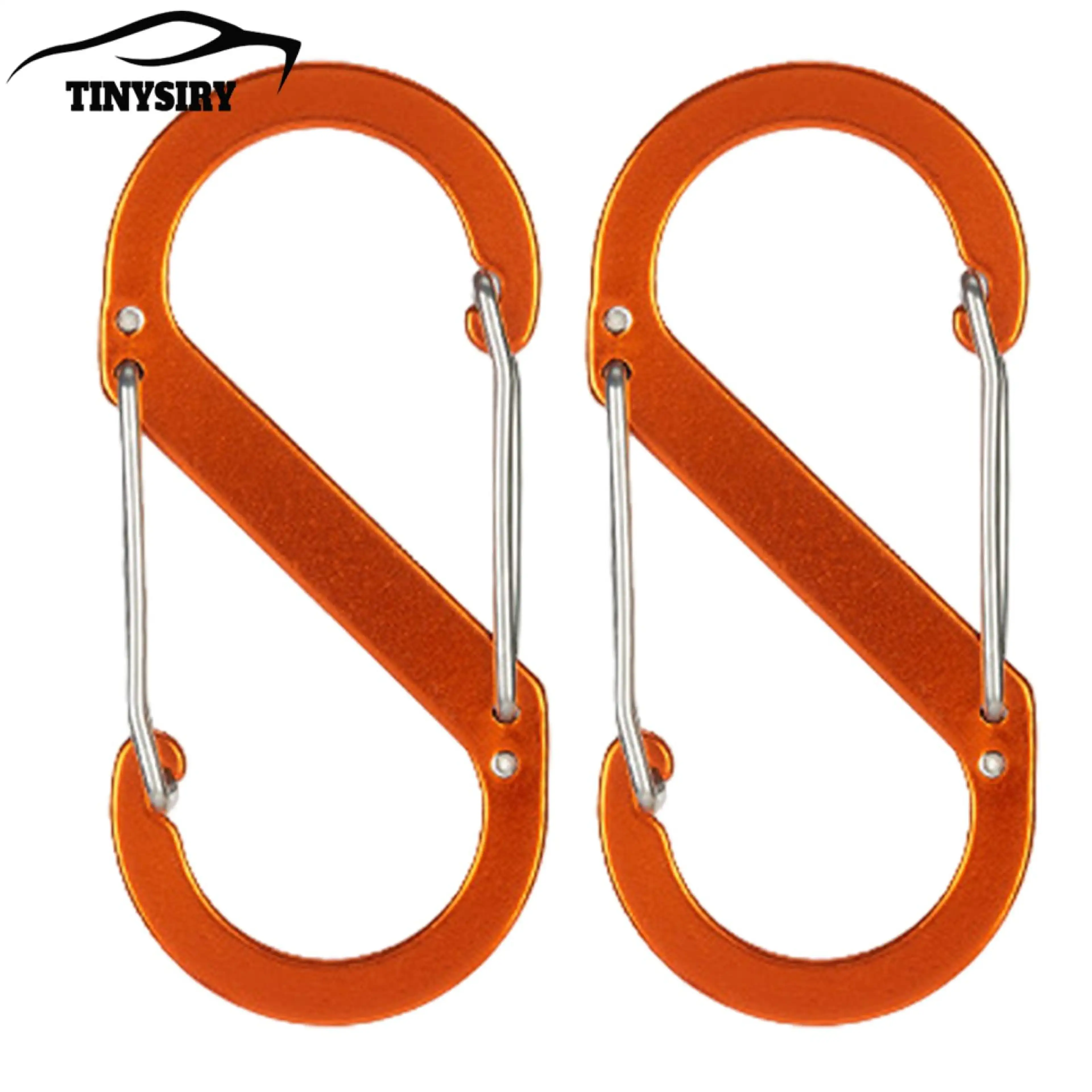 S-shaped Buckle Hanging Buckle 2pcs Colorful S-shaped Carabiner Clips Anti-theft Zipper Lock Keyring Strong Load-bearing Portable Outdoor Camping Gear Accessories for Travel Hiking and Everyday Use