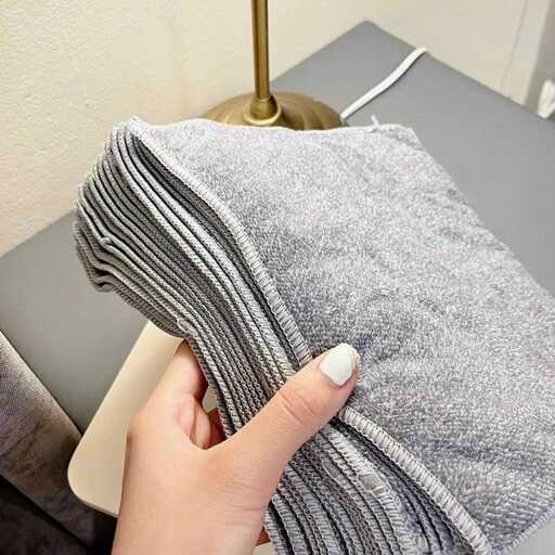  Combo 50 Khăn Lau Bếp Đa Năng Màu Ghi 2 Mặt Sợi Than Tre 25x25cm Siêu Thấm Hút 
