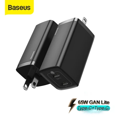 Baseus 65W GaN2 Lite USB C Charger PD4.0 QC3.0 AFC SCP Quick Charging Charger For iPhone 13 Pro Max 12 Pro Max For ipad Macbook Pro Universal Wall Charger For Laptop