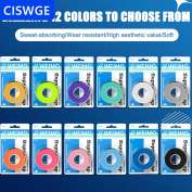 [COD] CISWGE  3 cái gói Cầu Lông Tay Cao Su Bọc Xung Quanh Xử Lý Với Chống-Trượt Sweatband Grip Xử Lý Da Cầu Lông Tay Cao Su