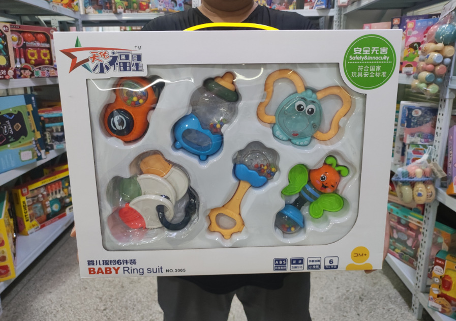 [KKL]㊣☸ Children's Toys Baby's Rattle Six-Piece Play House Parent-Child Interactive Educational Stall Supply Push Children's Toys