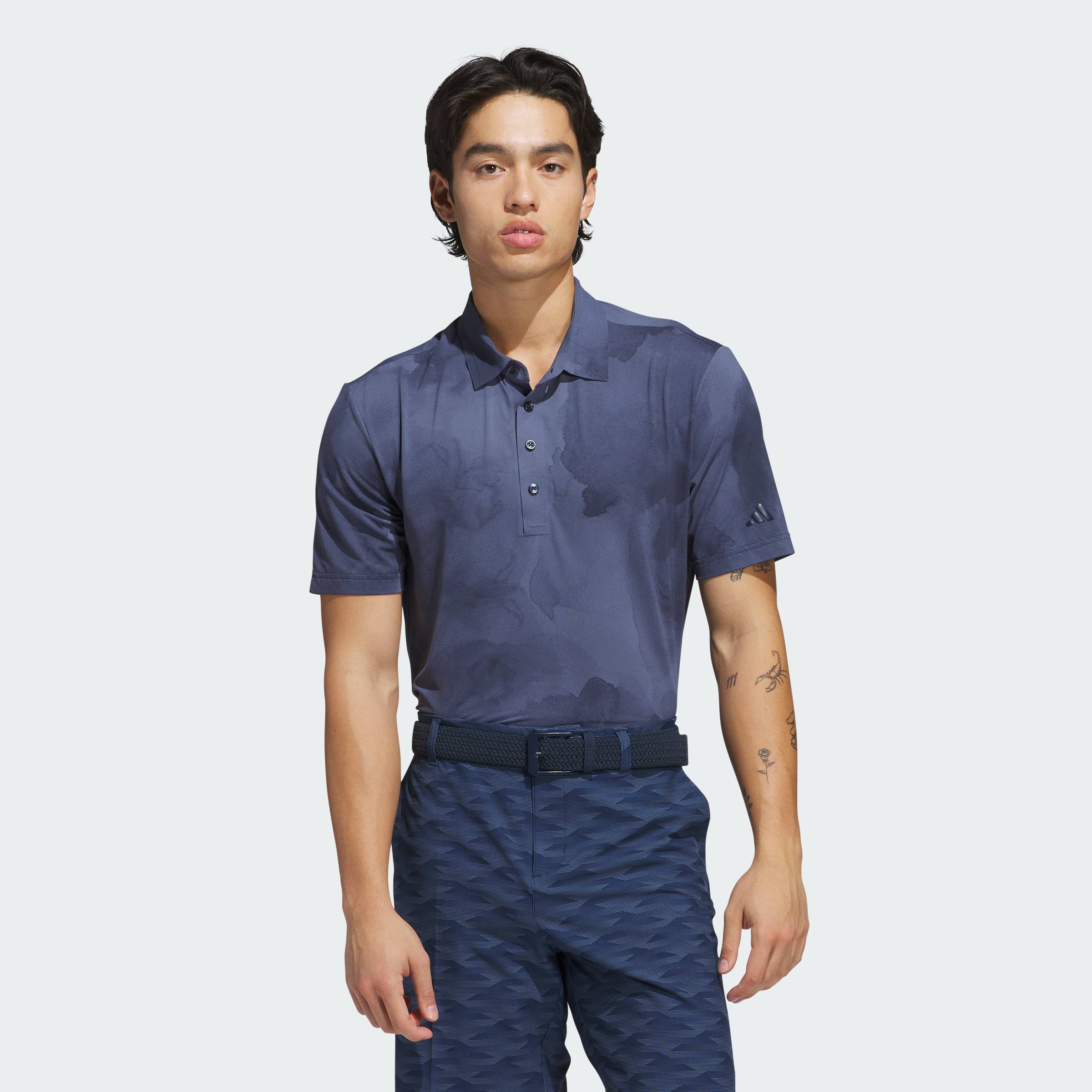 [0H-2H 15.7-VOUCHER 15%] adidas Đánh gôn Áo Polo Tour Họa Tiết Cool Feeling Ultimate365 Nam Màu xanh da trời IM7895
