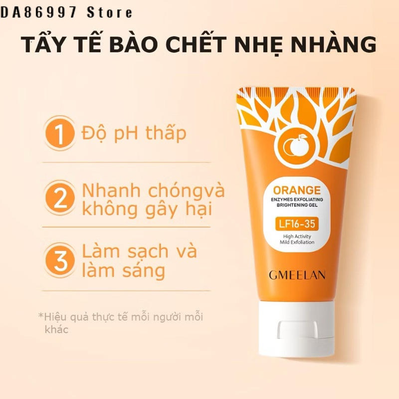 Tẩy da chết mặt cam Gmeelan 50g dịu nhẹ sạch sâu hỗ trợ sáng da sản phẩm mới chính hãng miễn phí vận
