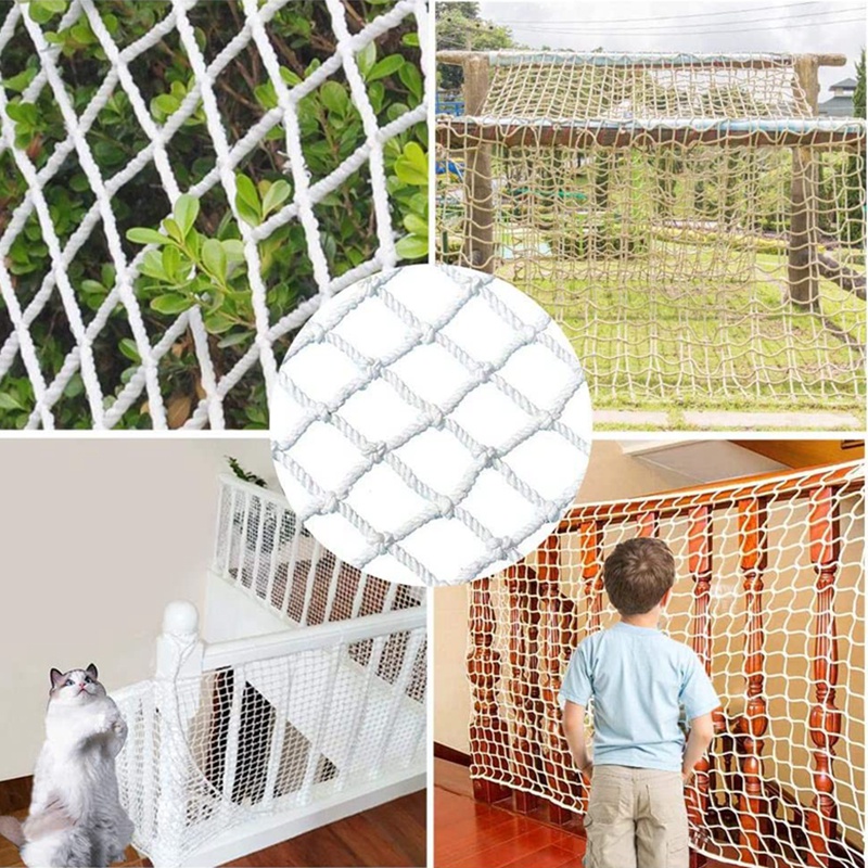 2.5M Wide 5/10cm Grid Child Safty Net Home Balcony Railing Stairs Baby Fence Against Falling Nylon Protection Nets