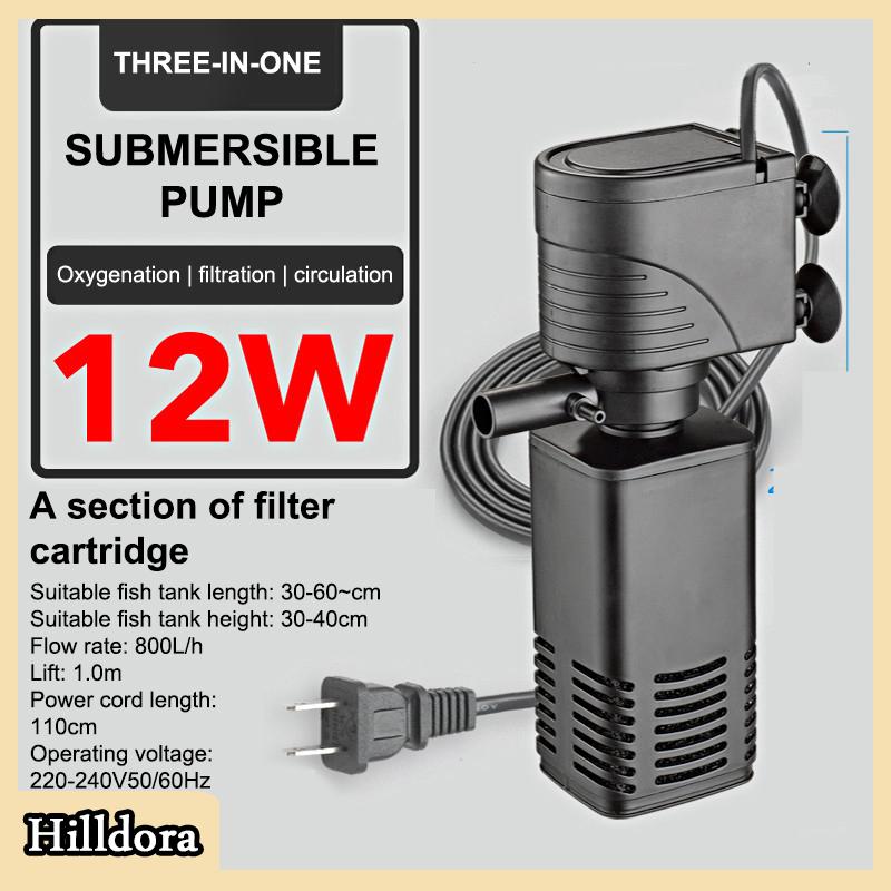 [Hilldora] Nhựa 3 Trong 1 Fish Tank Lọc Lọc Tăng Oxy Không Khí Aquarium Lọc Với Bên Trong Miếng Bọt Biển 4 6 12 20 30W - 1