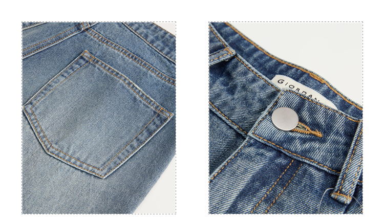 Giordano Women Retro washed high waist wide leg denim pants Free Shipping 18415506 · v2