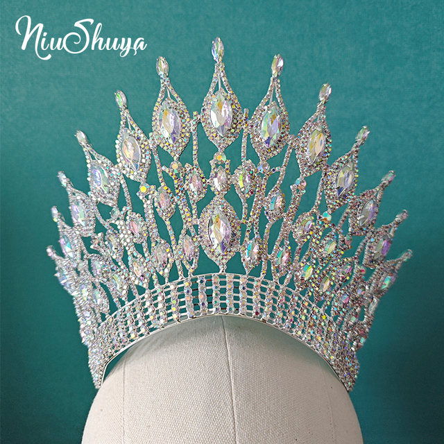 NiuShuya 2024 Miss Universe Wedding Crowns and Tiaras Queen Crystal Rhinestone Quinceañera Party Stage Show Bride Hair Jewelry ราคา 1,207 บาท*ส่งฟรี